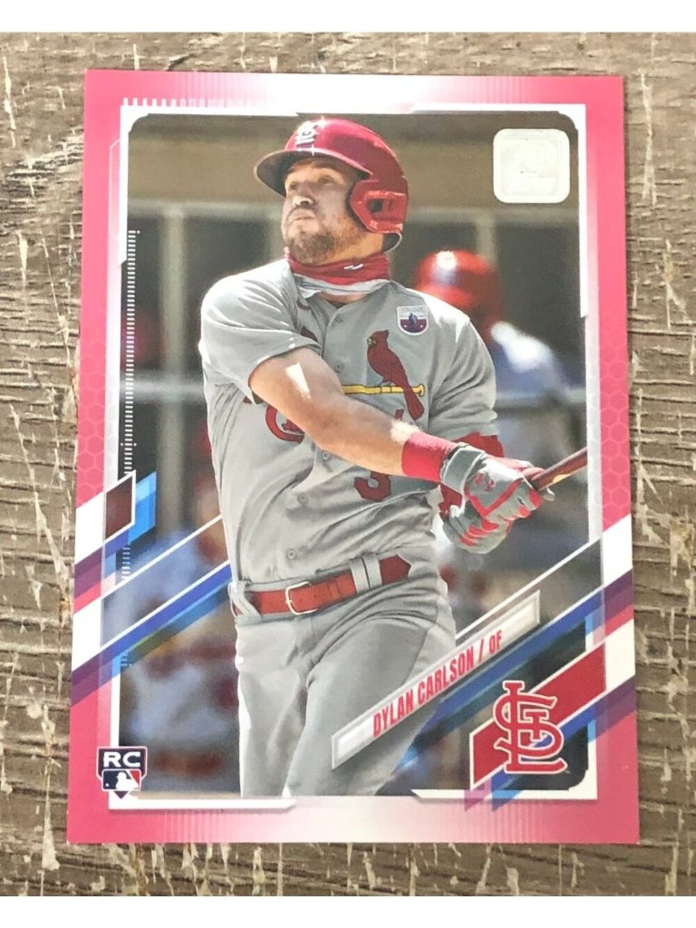 Topps 2021 Dylan Carlson RC #285 Mother's Say Pink SSP 11/50 Cardinals